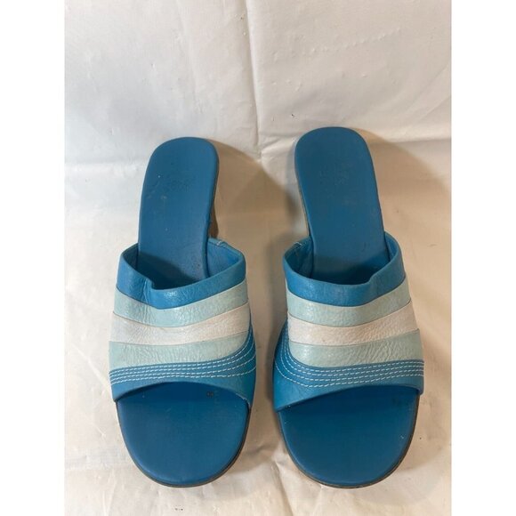 Timberland Gradient Slide Women's Block Heel Sandals 91397 Blue Sz 7 - Picture 2 of 14
